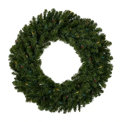 Northlight Pre-Lit Canadian Pine - 30in - Multi Lights Wreath