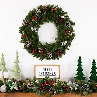 Northlight Pre-Lit Canadian Pine - 30in - Multi Lights Wreath