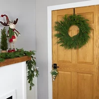 Northlight Real Touch™️ Cedar With Pinecones - 24in - Unlit Wreath