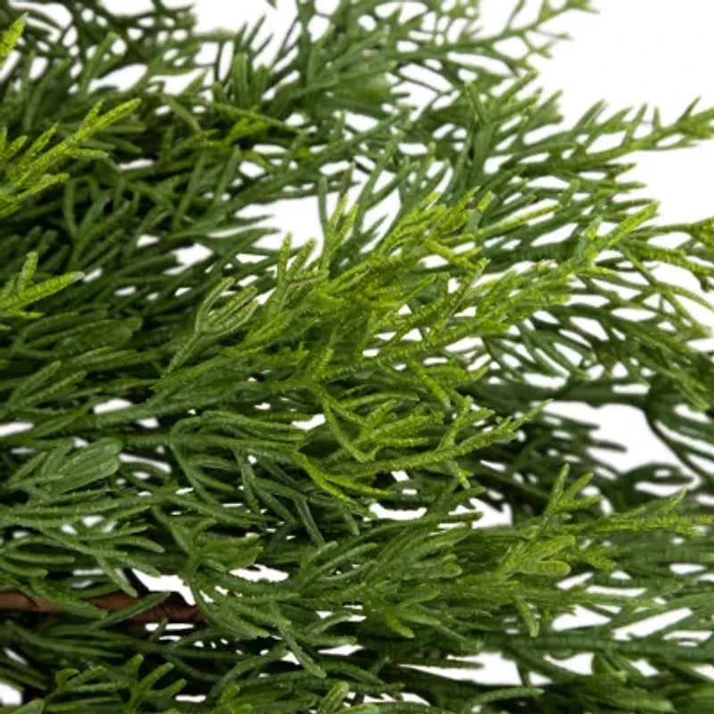 Northlight Real Touch™️ Cedar With Pinecones - 24in - Unlit Wreath