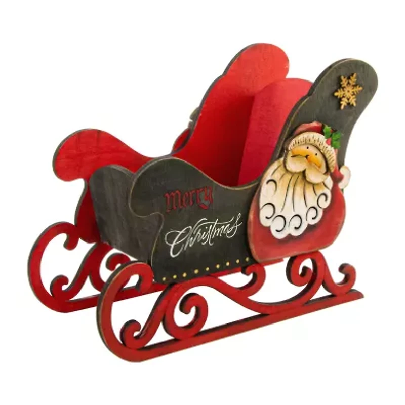 Northlight Santa Claus Inmerry In Sleigh - 11.5in Christmas Tabletop Decor