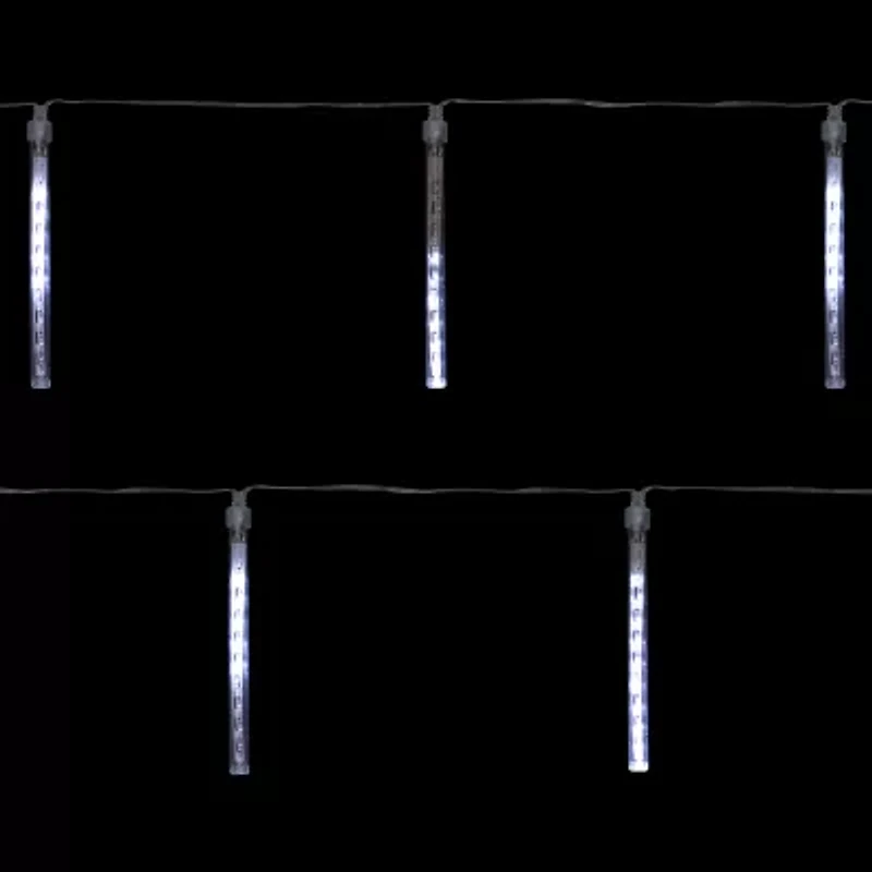 Northlight Set Of 10 White Dripping - 14.25 Ft Clear Wire Outdoor Icicle Lights