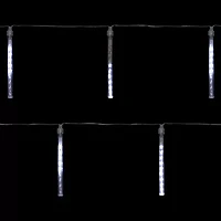 Northlight Set Of 10 White Dripping - 14.25 Ft Clear Wire Outdoor Icicle Lights
