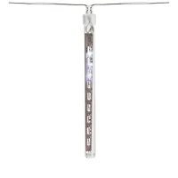 Northlight Set Of 10 White Dripping - 14.25 Ft Clear Wire Outdoor Icicle Lights