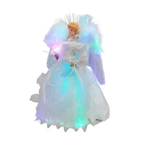 Northlight Fiber Optic Color-Changing Angel With Dove - 12in - White Christmas Tree Topper