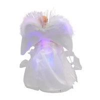 Northlight Fiber Optic Color-Changing Angel With Dove - 12in - White Christmas Tree Topper