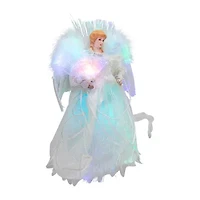 Northlight Fiber Optic Color-Changing Angel With Dove - 12in - White Christmas Tree Topper