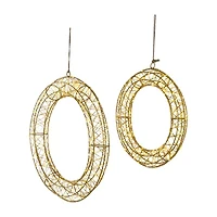 Northlight Led Lighted Hanging- 18in - Set Of 2 - Gold Lights Christmas Window Decor