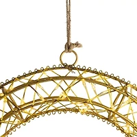 Northlight Led Lighted Hanging- 18in - Set Of 2 - Gold Lights Christmas Window Decor