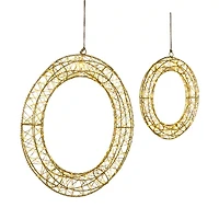 Northlight Led Lighted Hanging- 18in - Set Of 2 - Gold Lights Christmas Window Decor
