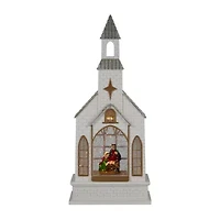 Northlight Led Lighted Holy Family Church Scene - 12in Christmas Snow Globe