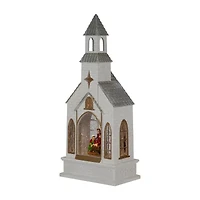 Northlight Led Lighted Holy Family Church Scene - 12in Christmas Snow Globe