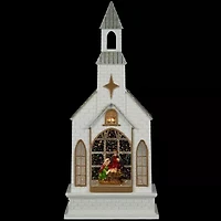 Northlight Led Lighted Holy Family Church Scene - 12in Christmas Snow Globe