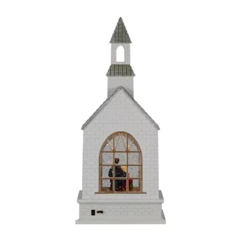 Northlight Led Lighted Holy Family Church Scene - 12in Christmas Snow Globe