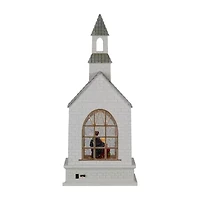 Northlight Led Lighted Holy Family Church Scene - 12in Christmas Snow Globe