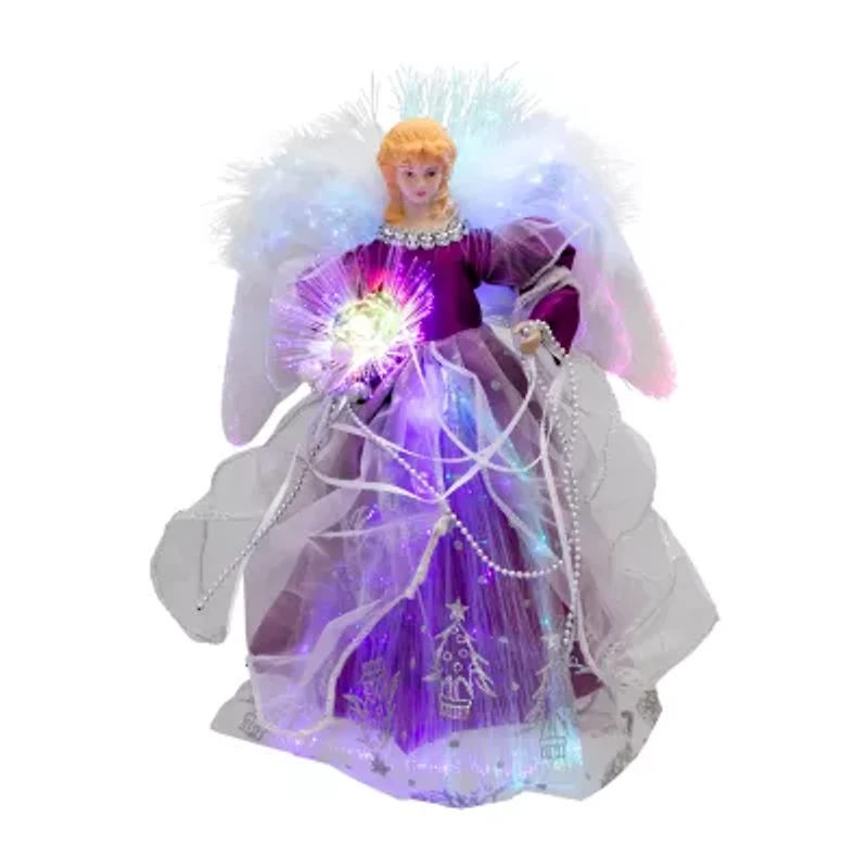 Northlight Lighted Fiber Optic Color Changing - 12in - Purple Christmas Tree Topper
