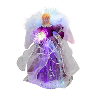 Northlight Lighted Fiber Optic Color Changing - 12in - Purple Christmas Tree Topper