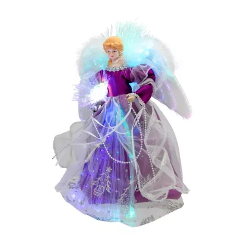 Northlight Lighted Fiber Optic Color Changing - 12in - Purple Christmas Tree Topper