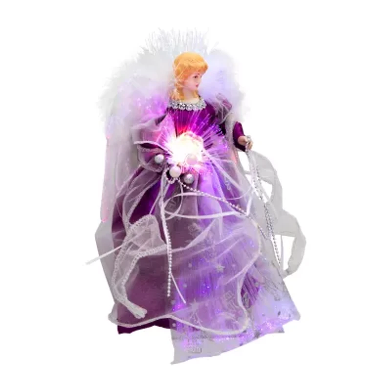 Northlight Lighted Fiber Optic Color Changing - 12in - Purple Christmas Tree Topper