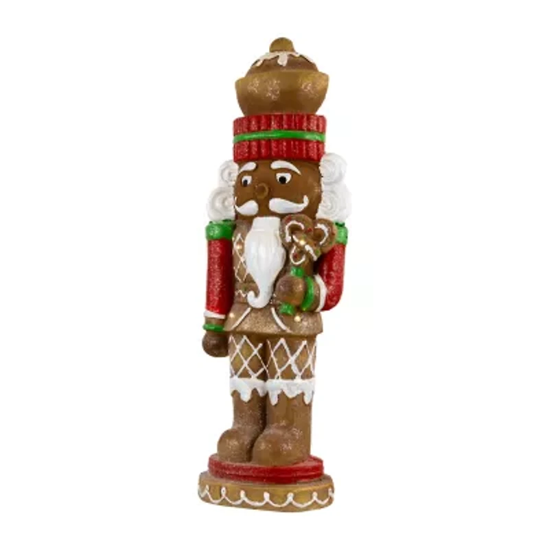 Northlight Led Lighted Gingerbread Figurine - 25.5in Ceramic Christmas Nutcracker