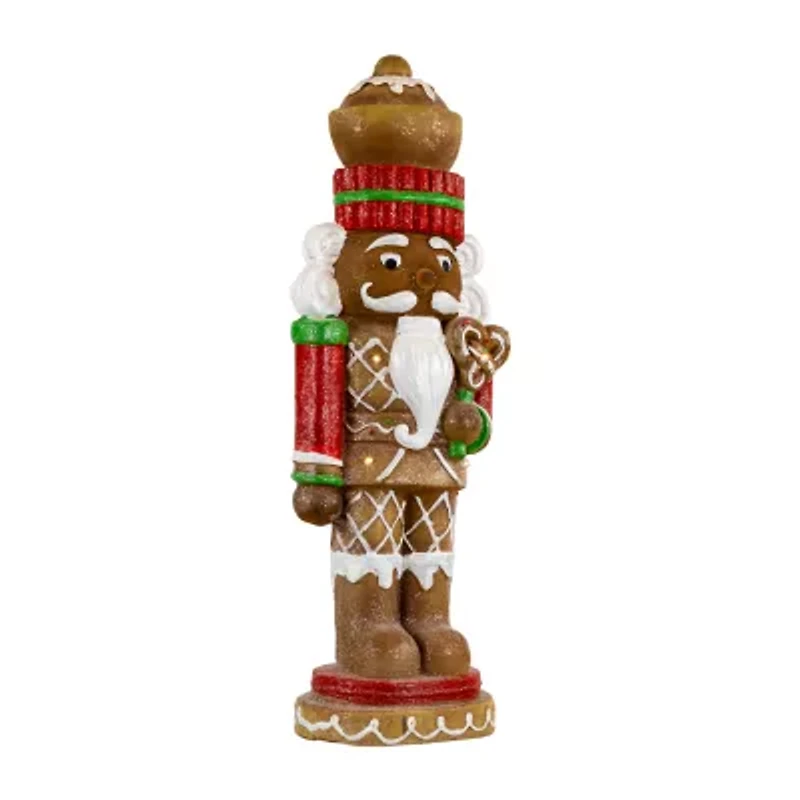 Northlight Led Lighted Gingerbread Figurine - 25.5in Ceramic Christmas Nutcracker