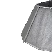 Northlight 27in Shiny Silver Fabric Hexagonal Christmas Tree Collar
