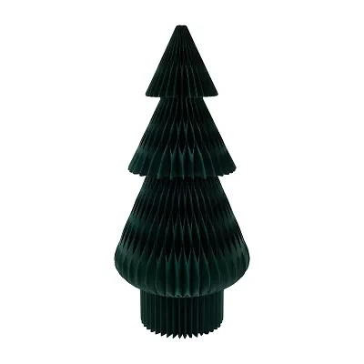 Northlight Tall Accordion Honeycomb Foldable Paper Dark Green 4 Foot Christmas Tree