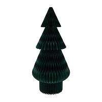 Northlight Tall Accordion Honeycomb Foldable Paper Dark Green 4 Foot Christmas Tree