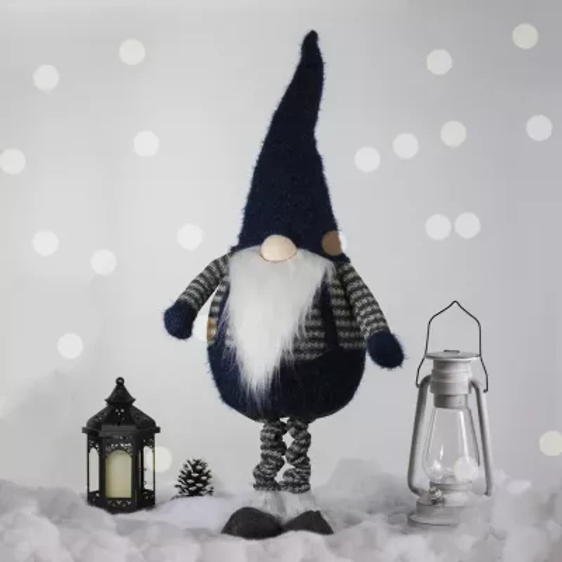 Northlight Led Lighted Extendable Figure - 41in - Blue And Gray Christmas Gnome