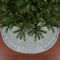 Northlight 48in Gray And Silver Faux Fur Snake Skin Pattern Indoor Tree Skirt
