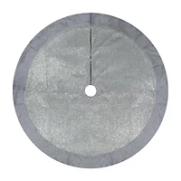 Northlight 48in Gray And Silver Faux Fur Snake Skin Pattern Indoor Tree Skirt