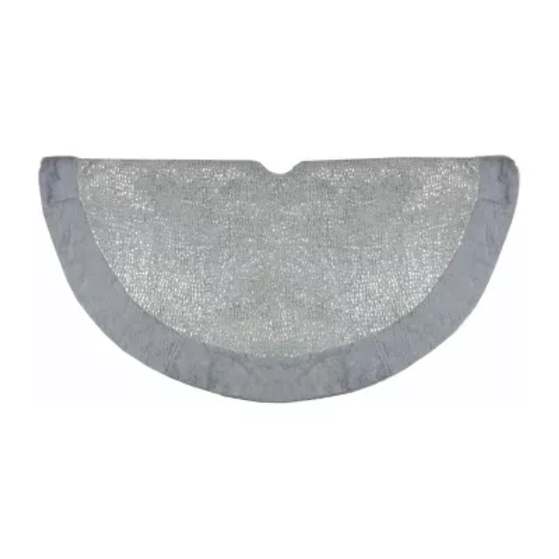 Northlight 48in Gray And Silver Faux Fur Snake Skin Pattern Indoor Tree Skirt