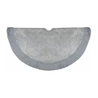 Northlight 48in Gray And Silver Faux Fur Snake Skin Pattern Indoor Tree Skirt