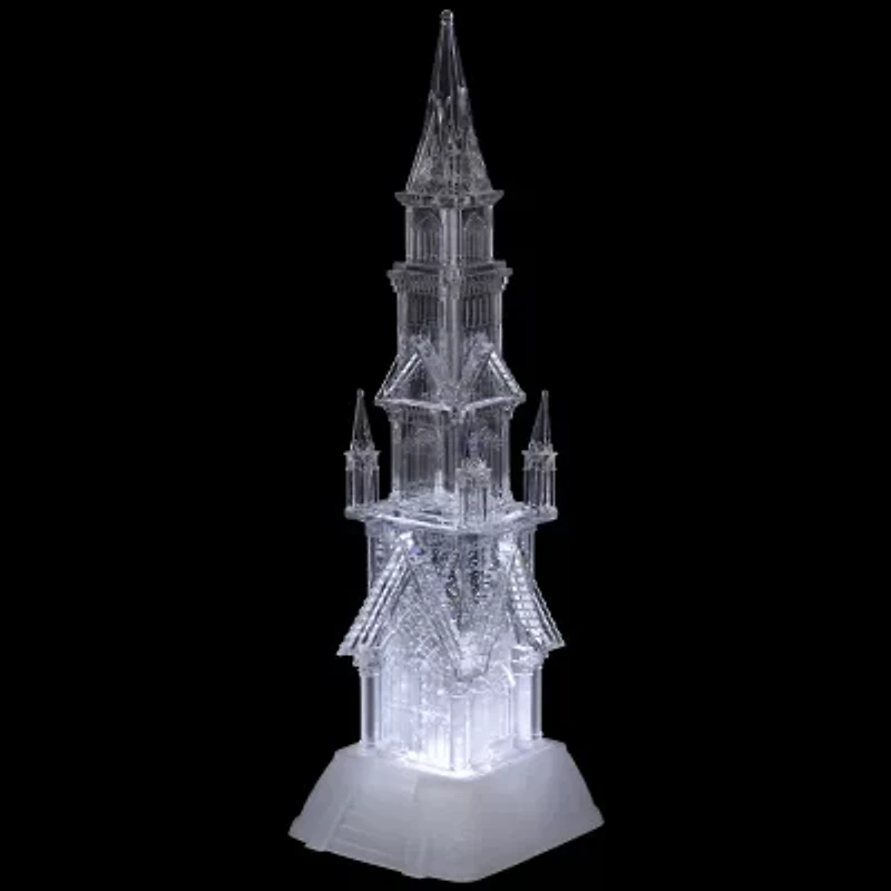 Northlight Led Lighted Castle Acrylic - 17.5in Christmas Tabletop Decor