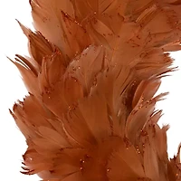 Northlight Two-Tone Feathers - 14.5in - Unlit - Rust Orange Wreath