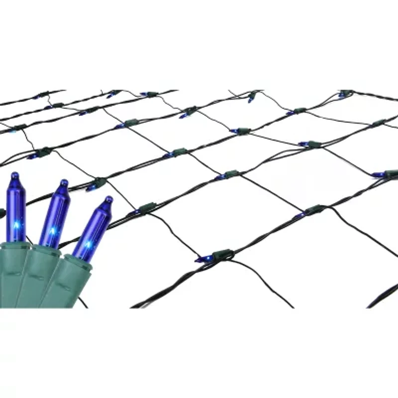 Northlight 4ft X 6ft Blue Mini Green Wire Net Lights