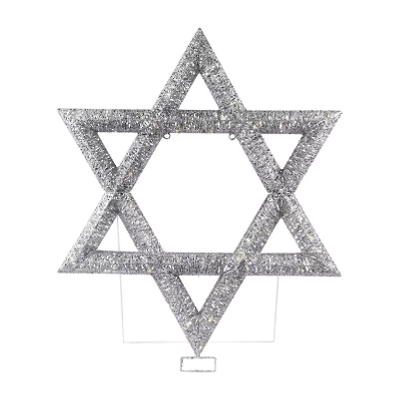 Northlight Led Lighted Sequined Star Of David Hanukkah - 36in Christmas Yard Art
