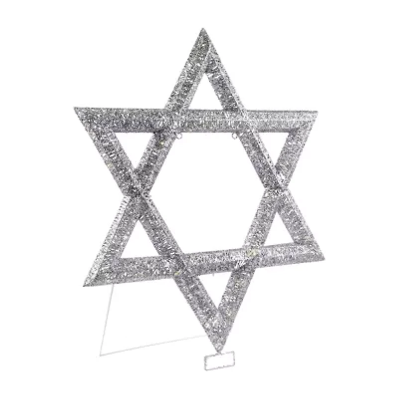 Northlight Led Lighted Sequined Star Of David Hanukkah - 36in Christmas Yard Art