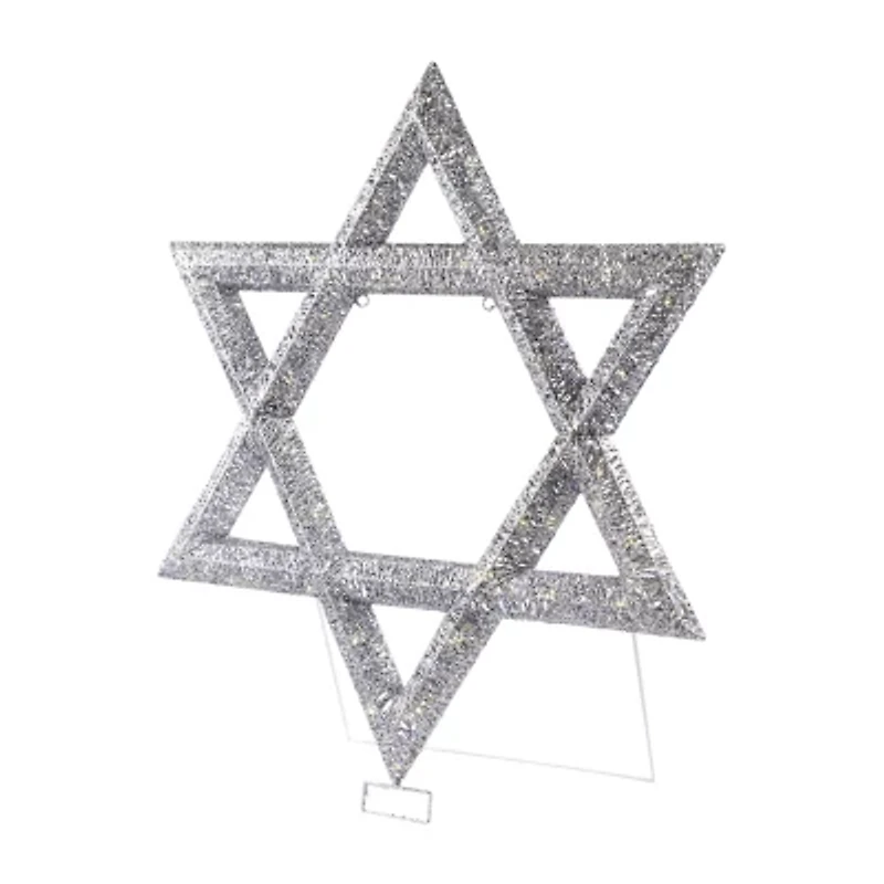 Northlight Led Lighted Sequined Star Of David Hanukkah - 36in Christmas Yard Art