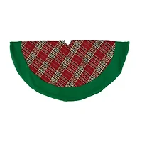 Northlight 24in Green And Red Tartan Indoor Tree Skirt