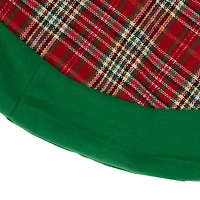 Northlight 24in Green And Red Tartan Indoor Tree Skirt