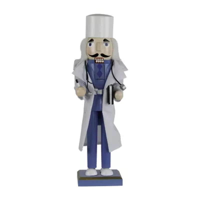Northlight Doctor With Stethoscope Wooden - 14in Wood Christmas Nutcracker