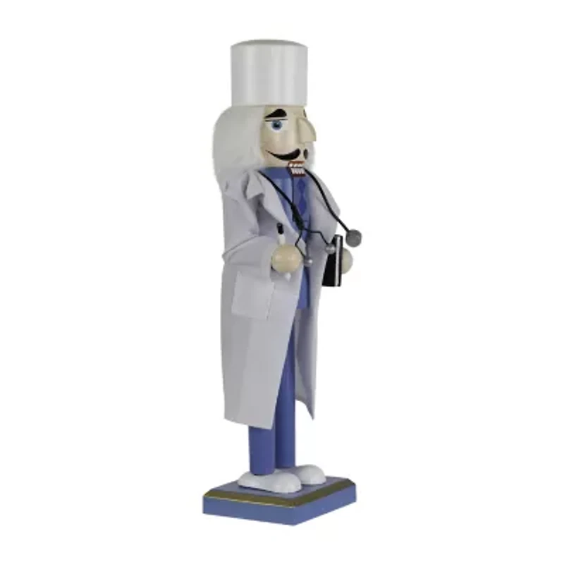 Northlight Doctor With Stethoscope Wooden - 14in Wood Christmas Nutcracker
