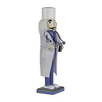 Northlight Doctor With Stethoscope Wooden - 14in Wood Christmas Nutcracker