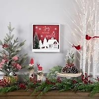 Northlight 11.75in Lighted Joy To The World Wooden Wall Sign