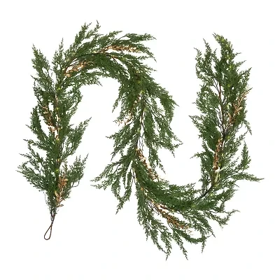 Northlight Real Touch™ Pre-Lit Cedar Pine - 10ft - Warm White Led Christmas Indoor Garland