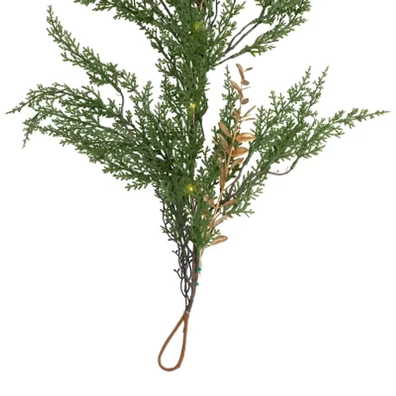 Northlight Real Touch™ Pre-Lit Cedar Pine - 10ft - Warm White Led Christmas Indoor Garland