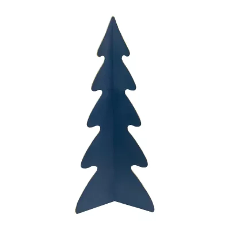 Northlight Triangular With Curved Edges - 15in - Blue 1 Foot Christmas Tree