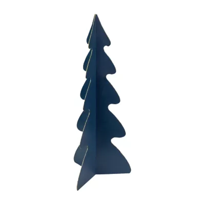 Northlight Triangular With Curved Edges - 15in - Blue 1 Foot Christmas Tree
