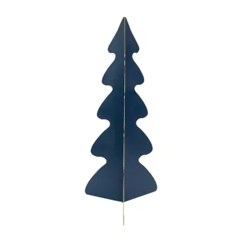 Northlight Triangular With Curved Edges - 15in - Blue 1 Foot Christmas Tree